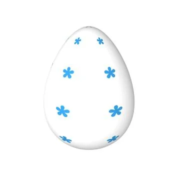 Easter egg. Painted. 3D object. Render. Easter Holiday. イラスト素材