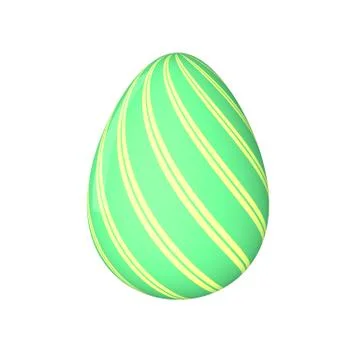 Easter egg. Painted. 3D object. Render. Easter Holiday. Stock Illustration