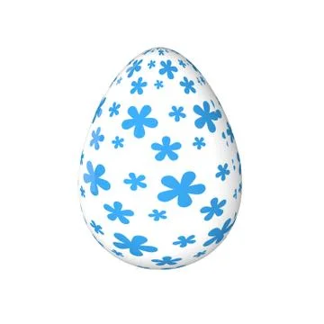 Easter egg. Painted. 3D object. Render. Easter Holiday. 스톡 일러스트