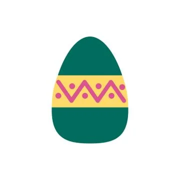 Easter egg painted with balls flat style イラスト素材