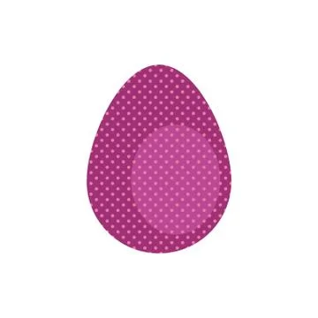 Easter egg painted dotted flat style Illustrazione stock