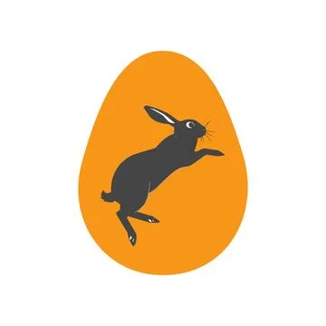 Easter egg with a painted Easter bunny. Kids egg games. He is risen, Happy .. 스톡 일러스트