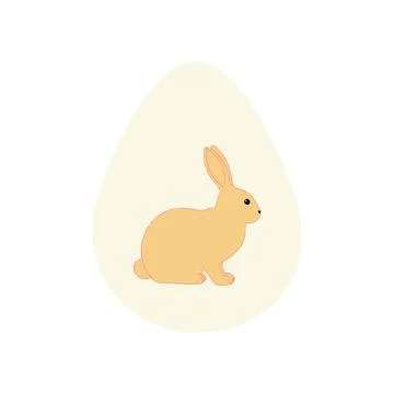 Easter egg with a painted Easter bunny. Kids egg games. He is risen, Happy .. Stock Illustration