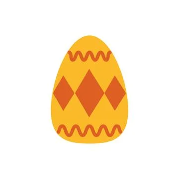 Easter egg painted with geometric flat s flat style イラスト素材