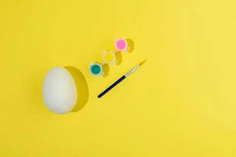Easter egg painting set Stock Photos