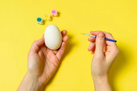 Easter egg painting set Stock Photos