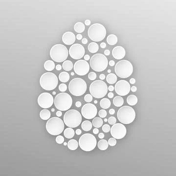 Easter egg from paper circles Stock Illustration