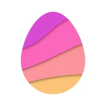 Easter egg paper cut design Stockillustratie
