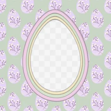 Easter Egg Paper Cut Layout with Copy space and Patterned Cover in trendy soft Illustrazione stock