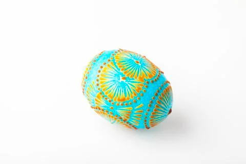 Easter egg, Paschal egg, decorated with beeswax - to celebrate Easter Stock Photos