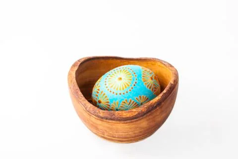 Easter egg, Paschal egg, decorated with beeswax - to celebrate Easter Stock Photos