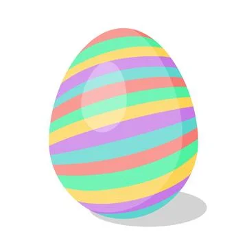 Easter Egg with pattern. Cartoon flat style Vector illustration Stock Illustration