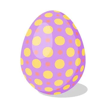 Easter Egg with pattern. Cartoon flat style Vector illustration イラスト素材