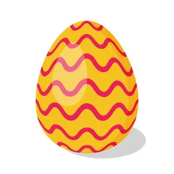 Easter Egg with pattern. Cartoon flat style Vector illustration イラスト素材