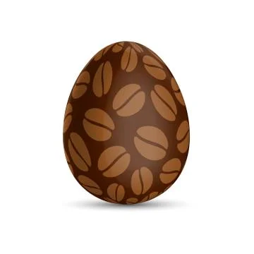 Easter egg with a pattern of coffee beans Illustrazione stock