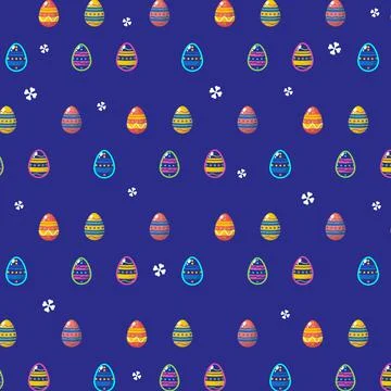 Easter egg pattern concept design template Stock Illustration