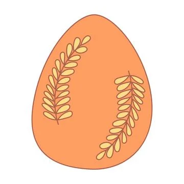 Easter egg pattern hunting spring icon element Stock Illustration
