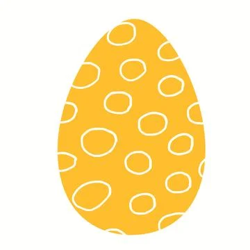 Easter Egg with Pattern Isolated on White background. Vector illustration in  Illustrazione stock