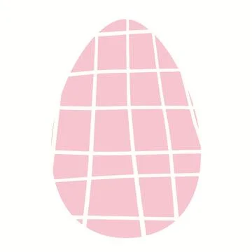 Easter Egg with Pattern Isolated on White background. Vector illustration in  Stock Illustration