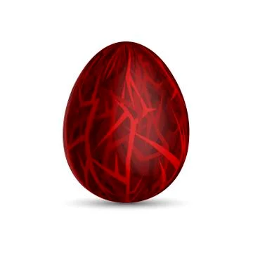 Easter egg with a pattern of ruby thorns Stockillustratie