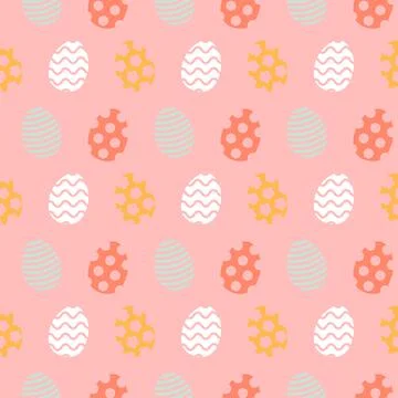 Easter egg pattern. Seamless Easter pattern. Vector Stock Illustration