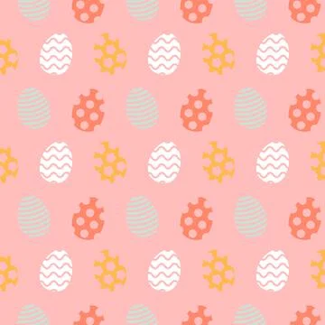 Easter egg pattern. Seamless Easter pattern. Vector 스톡 일러스트