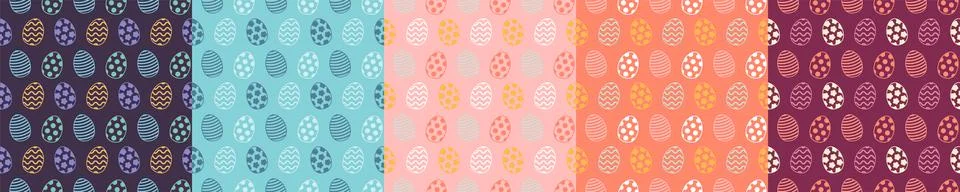 Easter egg pattern. Seamless Easter pattern. Vector 스톡 일러스트