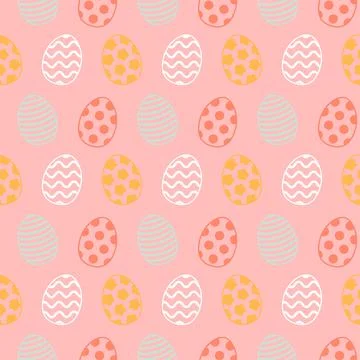 Easter egg pattern. Seamless Easter pattern. Vector Stock Illustration