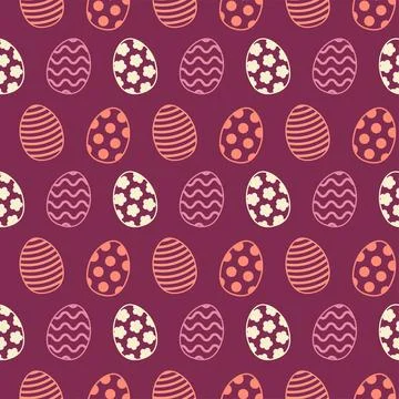 Easter egg pattern. Seamless Easter pattern. Vector Stock Illustration
