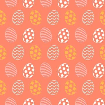 Easter egg pattern. Seamless Easter pattern. Vector Stock Illustration