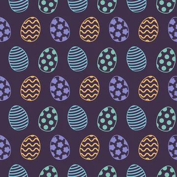 Easter egg pattern. Seamless Easter pattern. Vector 스톡 일러스트