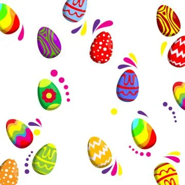 Easter egg pattern. Vector cartoon background illustration. Stock Illustration