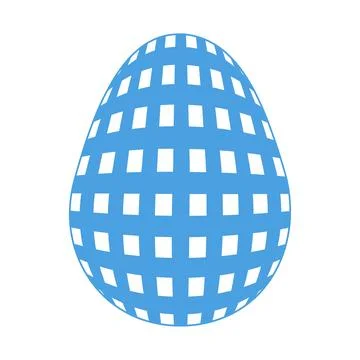 Easter Egg with a pattern Vichy check, French check, gingham - Gingham Stock Illustration