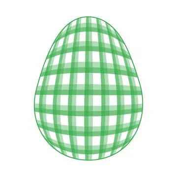 Easter Egg with a pattern Vichy check, French check, gingham - Gingham 스톡 일러스트