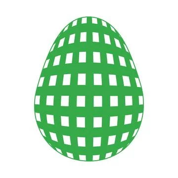 Easter Egg with a pattern Vichy check, French check, gingham - Gingham Stock Illustration