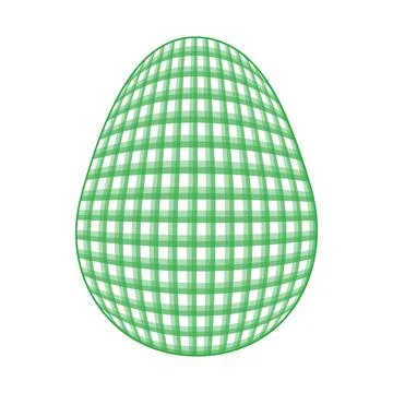 Easter Egg with a pattern Vichy check, French check, gingham - Gingham Stock Illustration