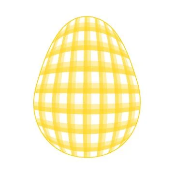 Easter Egg with a pattern Vichy check, French check, gingham - Gingham イラスト素材