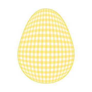 Easter Egg with a pattern Vichy check, French check, gingham - Gingham イラスト素材
