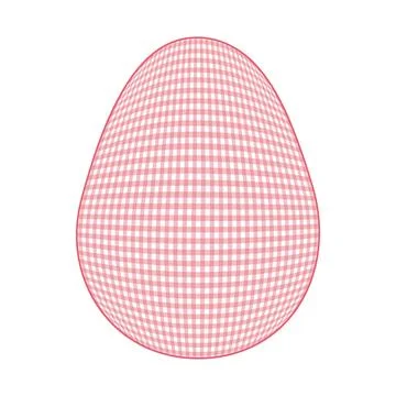 Easter Egg with a pattern Vichy check, French check, gingham - Gingham Illustrazione stock