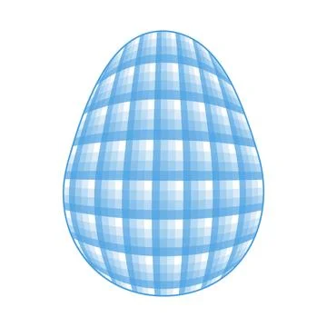 Easter Egg with a pattern Vichy check, French check, gingham - Gingham Stock Illustration