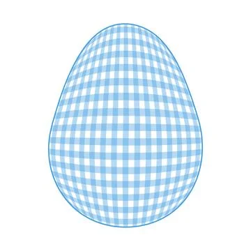 Easter Egg with a pattern Vichy check, French check, gingham - Gingham Stock Illustration