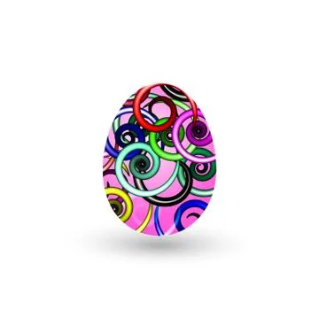 Easter egg with a pattern on a white background. Vector illustration. イラスト素材