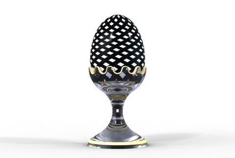Easter egg on the pedestal Stock Illustration
