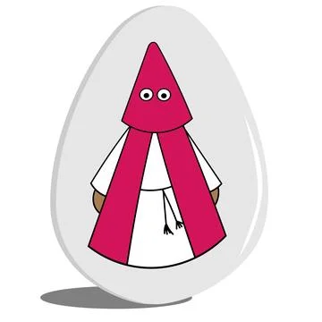 The Easter egg with the penitent. Stock Illustration