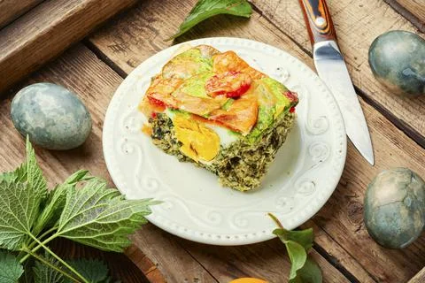 Easter egg pie Stock Photos