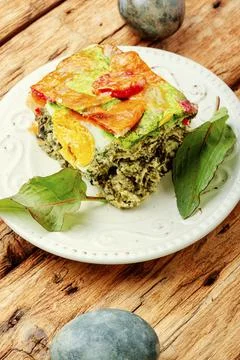 Easter egg pie Stock Photos