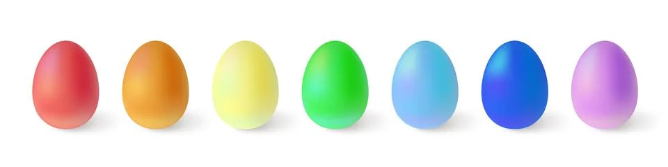 Easter Egg Pile Vector Elements 3d Isolated Stockillustratie