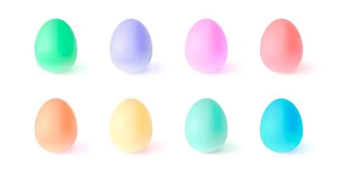 Easter Egg Pile Vector Elements 3d Isolated Stockillustratie