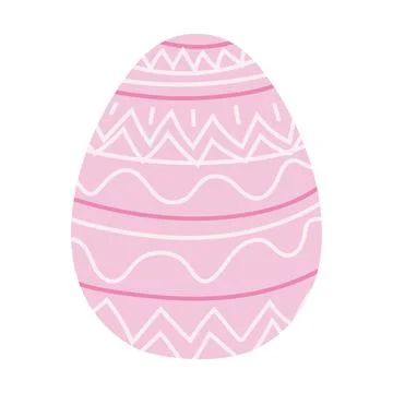 Easter egg with a pink color Stock Illustration