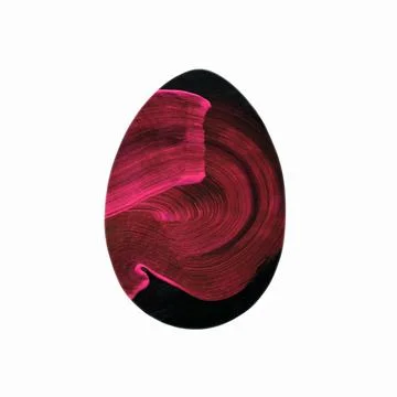 Easter egg - pink smears isolated. Watercolor colorful textured painting. Stock Illustration